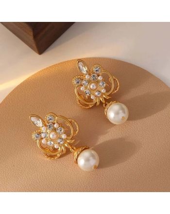 Baroque Pearl Drop Earrings | DM363